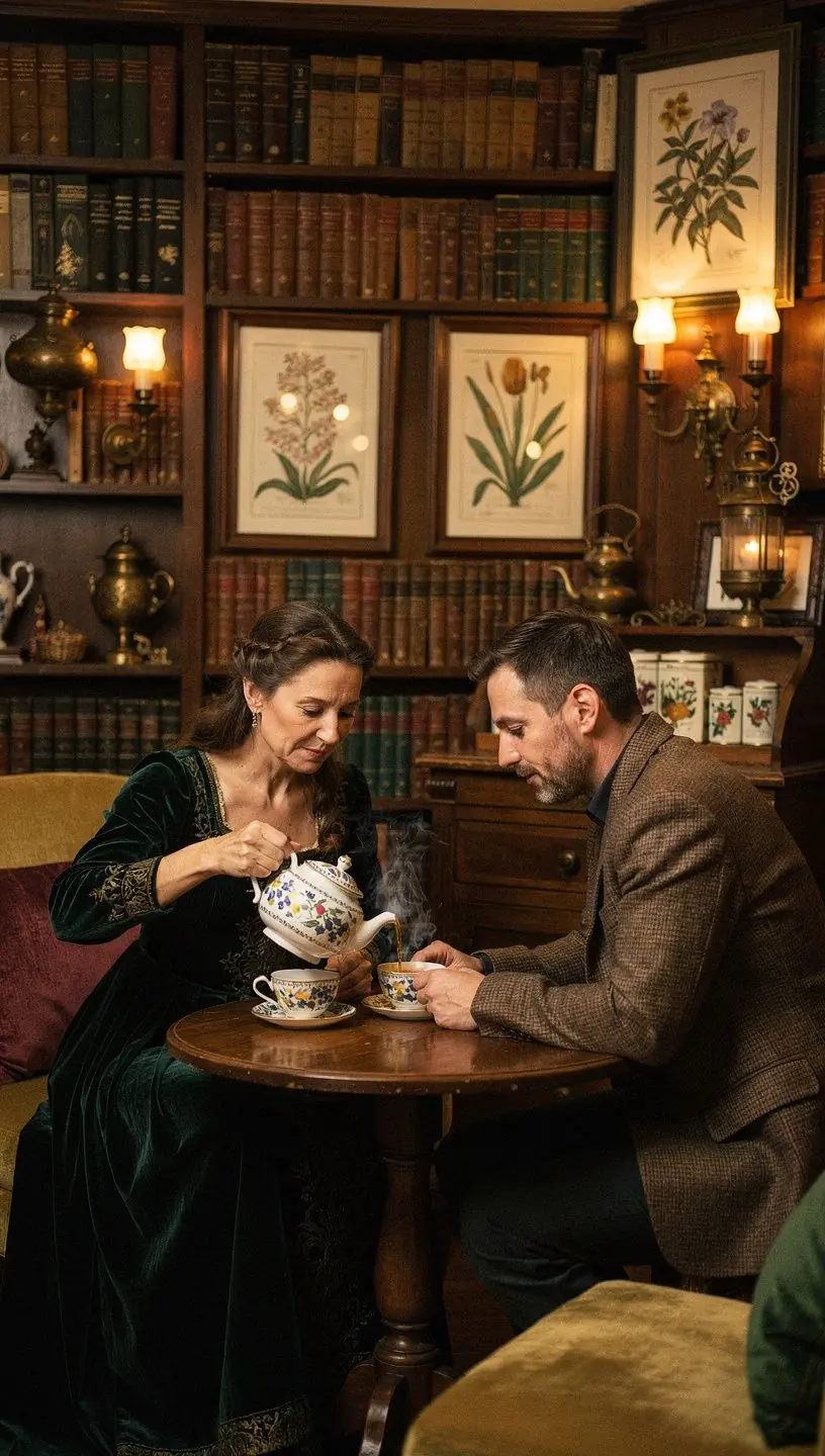 Arbatos puodeliai su citrinos riekelėmis, patiekti poilsio zonoje.