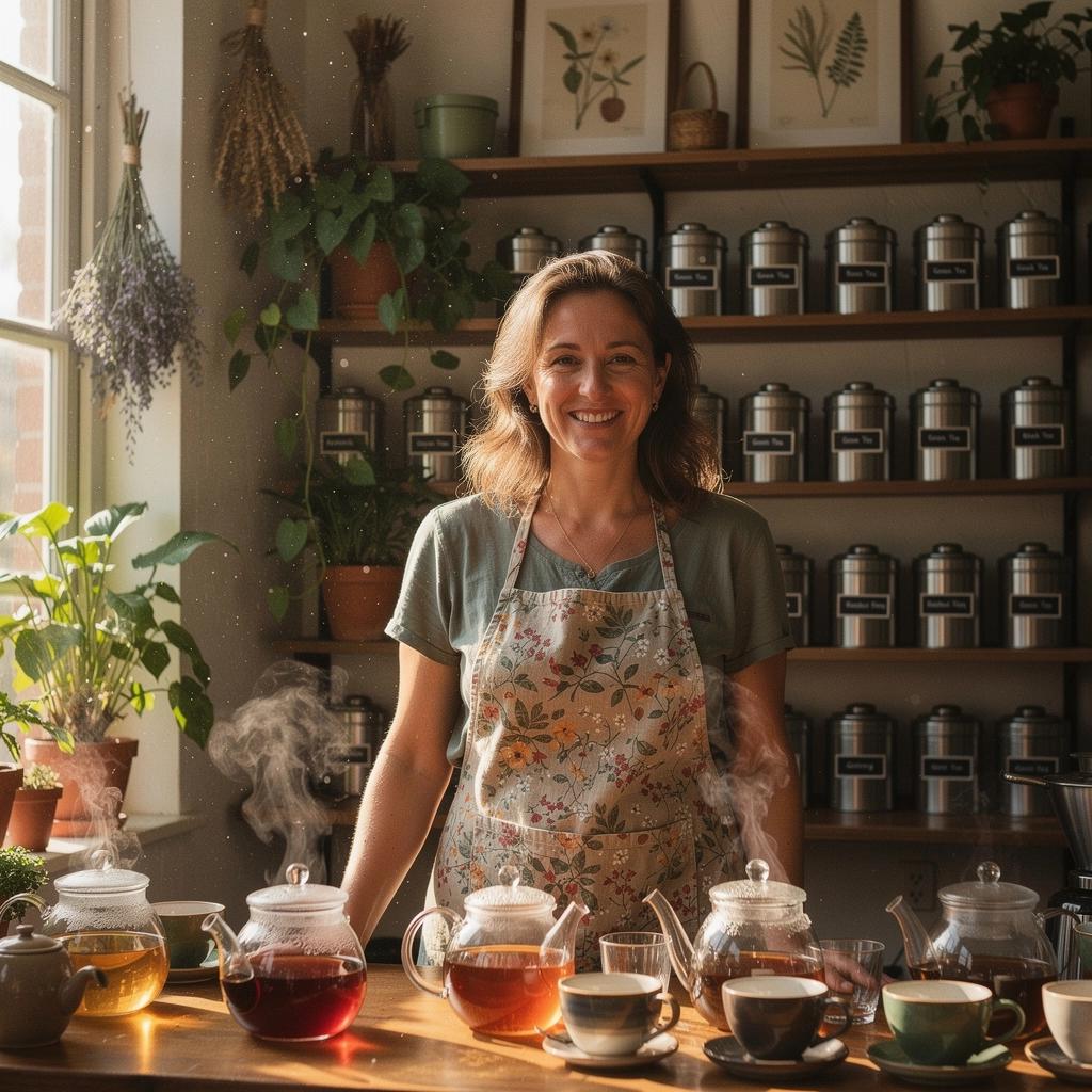 Renaissanso stiliaus arbatos rinkinys su citrinos aromatu